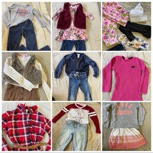 COPY - LOT BUNDLE Pants Dress Shirts Tights GIRLS 6 & 7